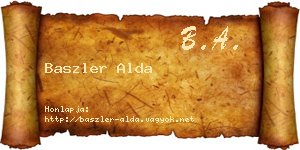 Baszler Alda névjegykártya
